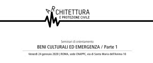 Beni Culturali ed Emergenza