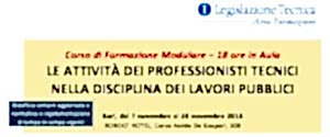 Le attività dei Professionisti Tecnici nei LL.PP.